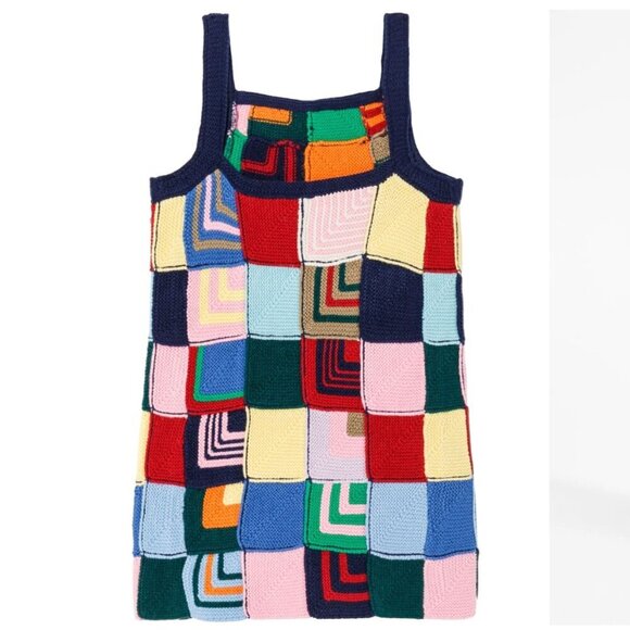 RE/DONE Knit Multi Patchwork Tank Minidress - Picture 3 of 9